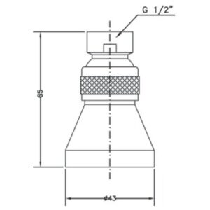 Rociador para ducha con rotula Apolo - Imagen 1