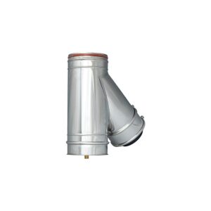 TE NEG-INOX 150/45º C/TAPON - Imagen 1