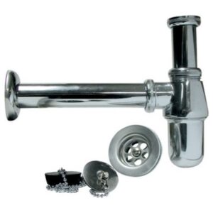 Sifón botella para lavabo extensible con válvula y tapón - Imagen 1