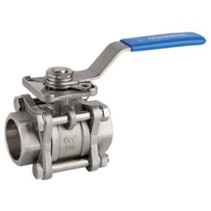 Válvula esfera paso total 3 piezas socket weld ANSI B 16.11 - Imagen 1