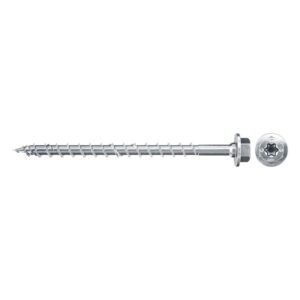 Tornillo para madera fischer PowerFast-HT 8x80 ZPP con cabeza exagonal, rosca parcial y engarce TX (50 uds .) - Imagen 1