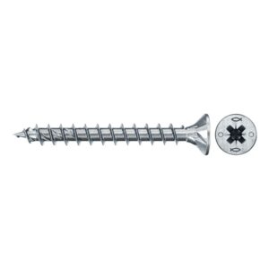 Tornillo de aglomerado fischer PowerFast II CZF 4,5x30 BC con cabeza avellanada, rosca total y engarce PZ (1000 uds.) - Imagen 1