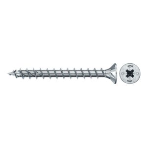 Tornillo de aglomerado fischer PowerFast II CZF 5x60 BC con cabeza avellanada, rosca total y engarce PZ (200 uds.) - Imagen 1