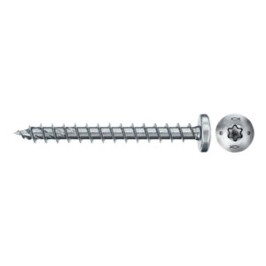 Tornillo de aglomerado fischer PowerFast II PTF 4,5x50 BC con cabeza redonda, rosca completa y engarce TX (200 uds.) - Imagen 1