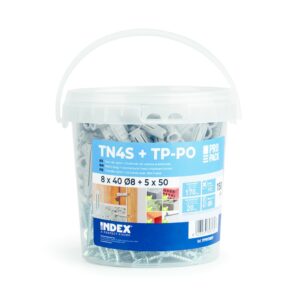 Taco + Tirafondo. Bote de plástico - Imagen 1