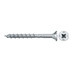 Tornillo de aglomerado fischer PowerFast II CZP 6x70 BC con cabeza avellanada, rosca parcial y engarce PZ (30 uds.) - Imagen 1
